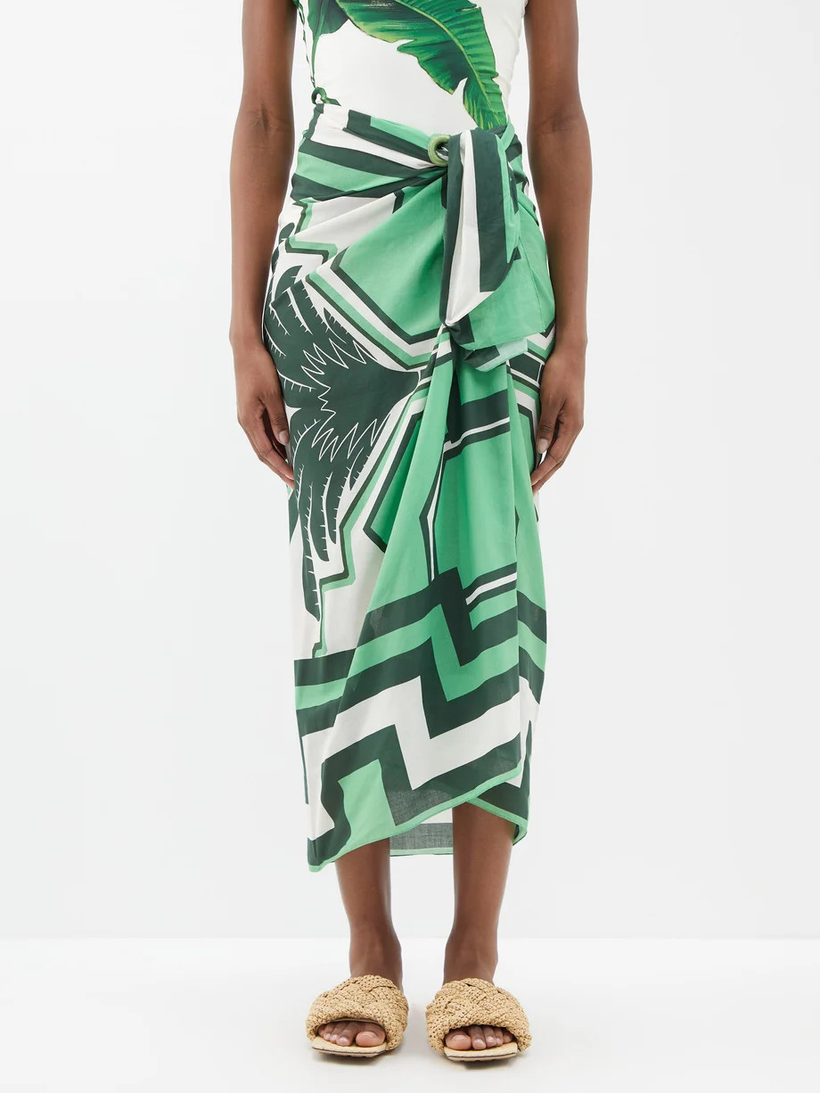 Sacred Sun cotton-voile sarong | Johanna Ortiz | Matches (US)