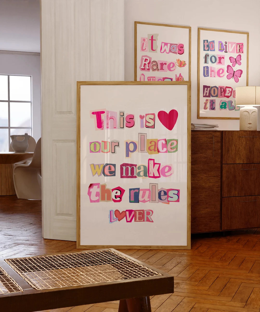 Lover Inspired Lyrics Poster, Pastel Pink Scrapbook Wall Art, Taylor Music Print, Aesthetic Bedro... | Etsy (US)