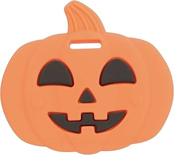 Nuby All Silicone Pumpkin & Chocolate Bar Teether – 2 Pack, 3+ Months | Amazon (US)