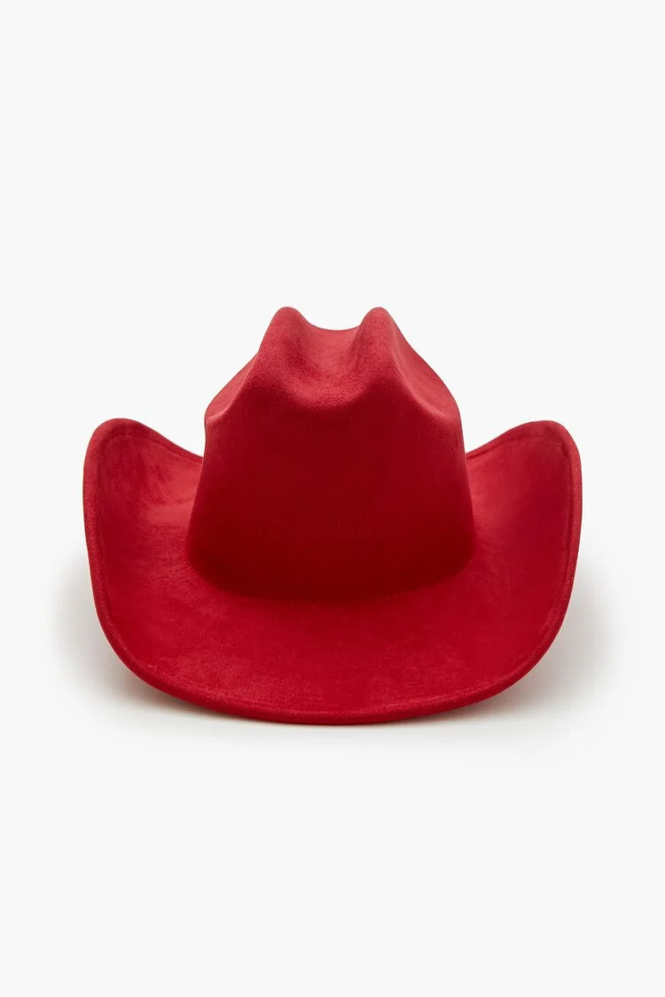 Brushed Cowboy Hat in Red | Forever 21