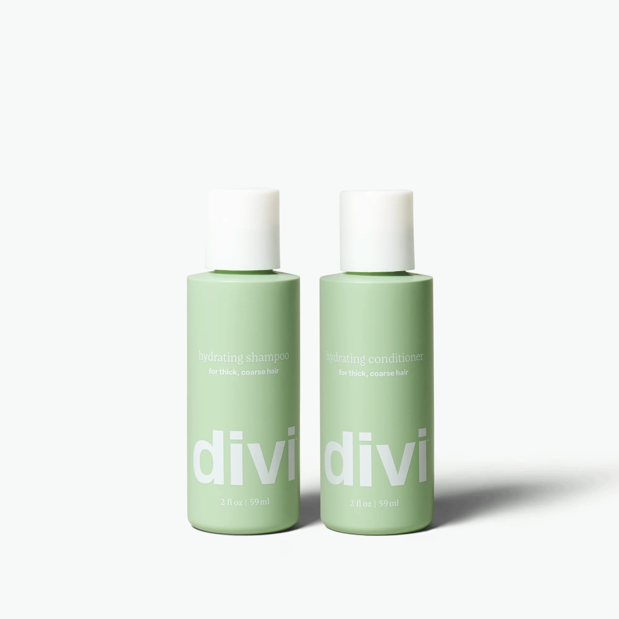 Mini Hydrating Shampoo & Conditioner | Deep Moisture for Thicker Hair | TSA-Friendly | Divi Official LLC