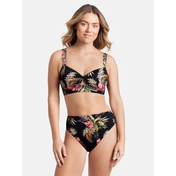 Sofia by Sofia Vergara Women's and Women's Plus Twist Bandeau Longline Bikini Tops | Walmart (US)