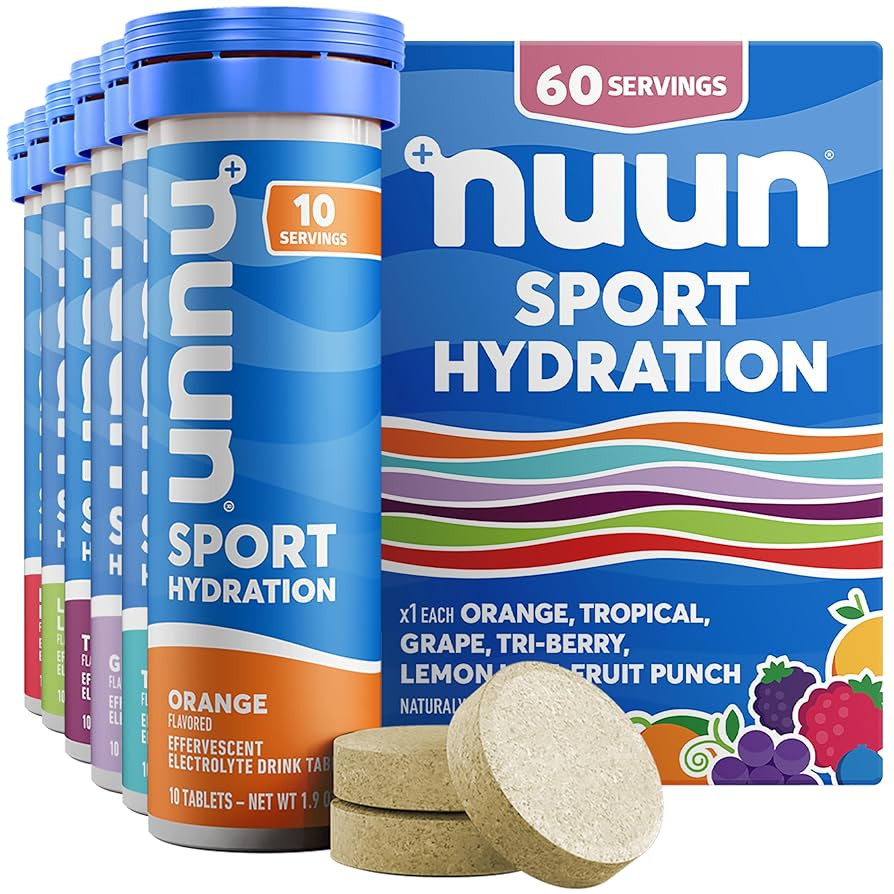 Nuun Sport Electrolyte Tablets with Magnesium, Calcium, Potassium, Chloride & Sodium, Gluten Free... | Amazon (US)