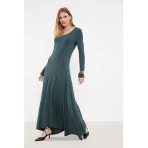 Vestido Malha Manga Longa VERDE NOITE | OffPremium (BR)