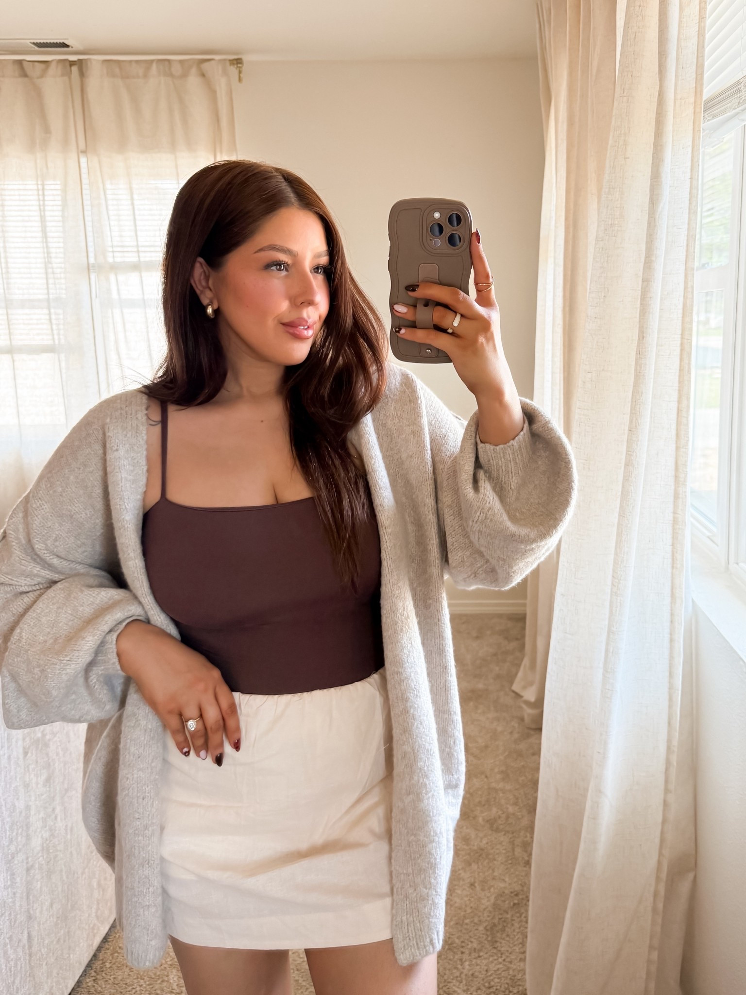 Another summer to fall ootd 🍂
Wearing a medium in all! 
Skirt is actually a skort 👌🏼

#LTKSeasonal #LTKMidsize #LTKFindsUnder50