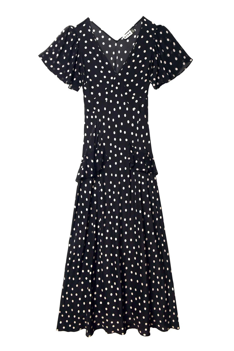 Evie - Bohemia Spot Deep Navy | Rixo