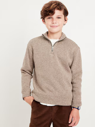 Sweater-Fleece Quarter-Zip Pullover Sweater for Boys | Old Navy (US)