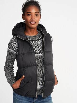 Frost-Free Hooded Nylon Vest for Women | Old Navy US