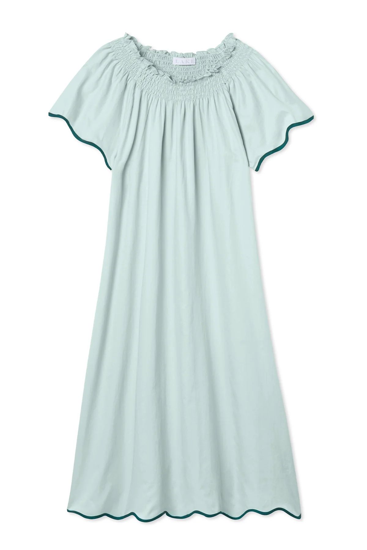 Patio Midi Dress in Spruce | LAKE Pajamas