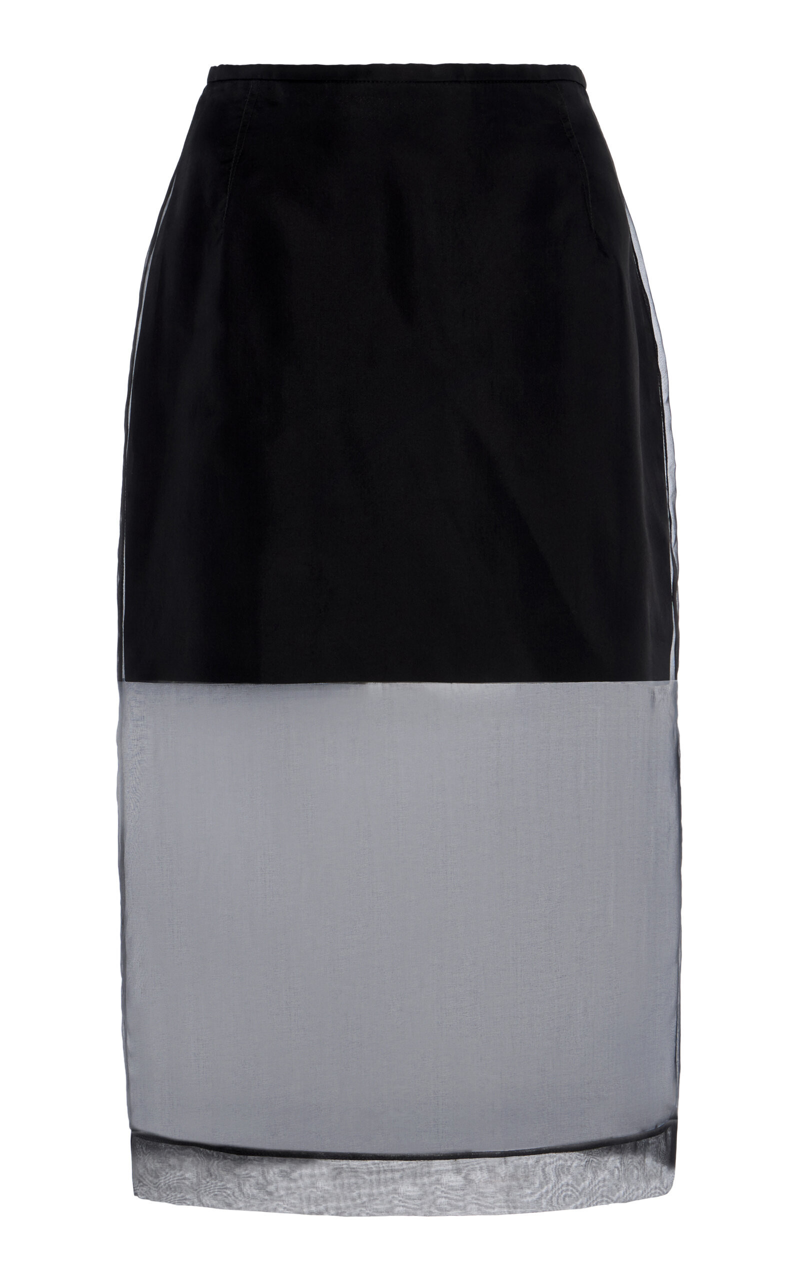 David Koma - Silk Organza Midi Pencil Skirt - Black - UK 6 - Moda Operandi | Moda Operandi (Global)