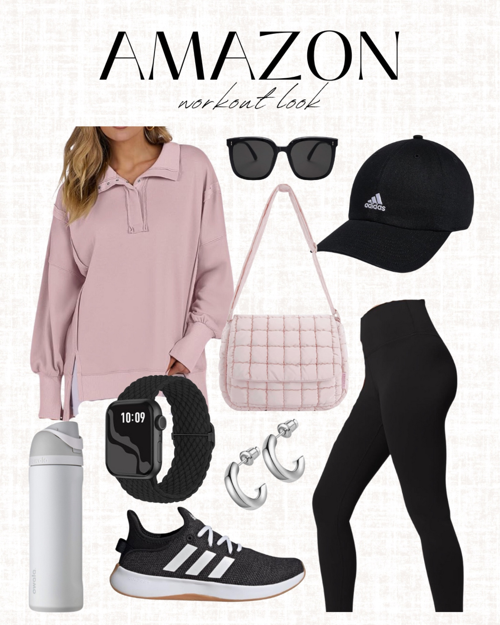 Casual and cute mom look- colorfulkoala leggings, pink sweater, Adidas sneakers and baseball cap and a trendy light pink quilted purse.

#LTKFindsUnder50 #LTKSeasonal #LTKStyleTip