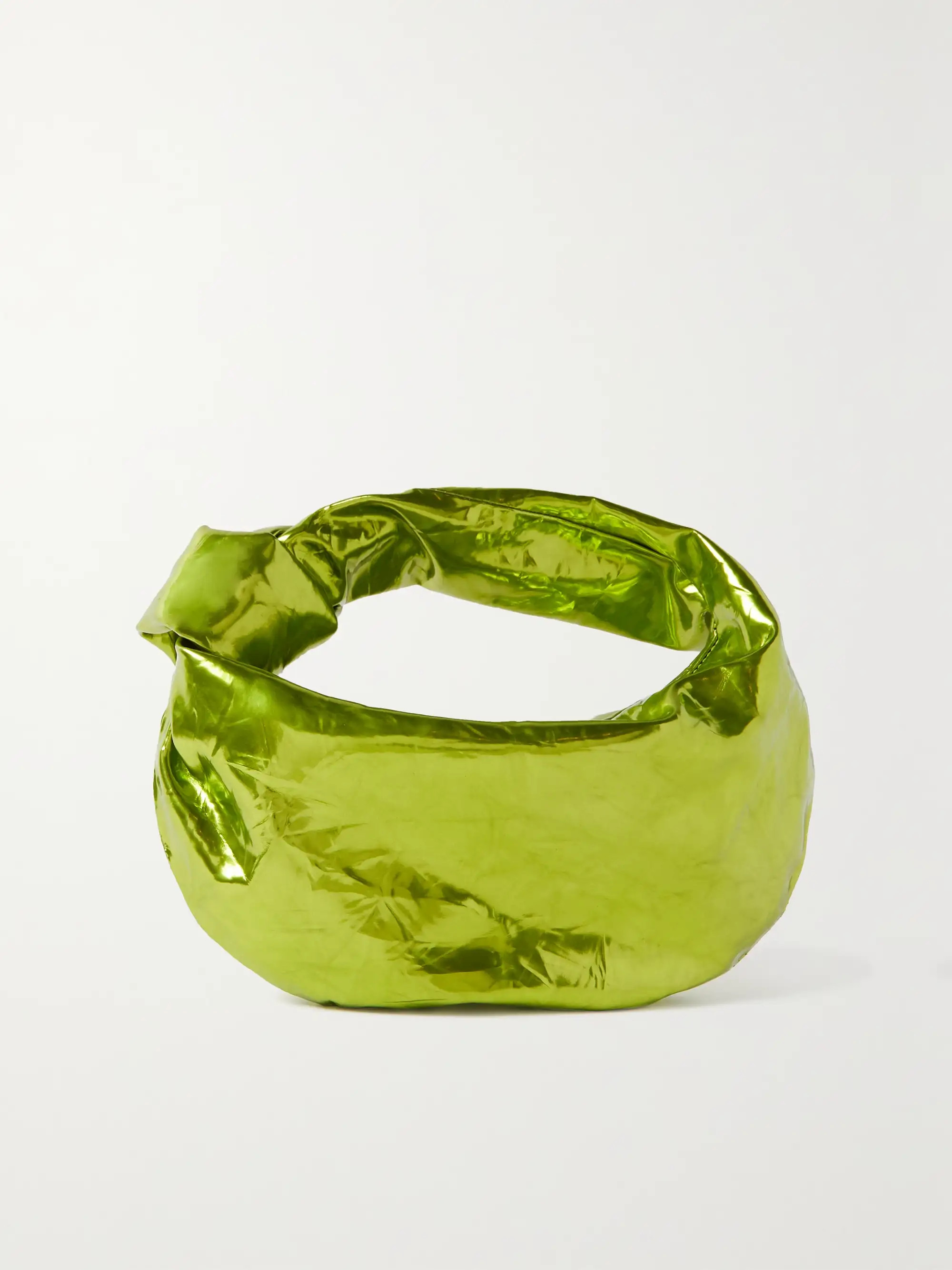 Jodie mini knotted metallic leather tote | NET-A-PORTER (US)