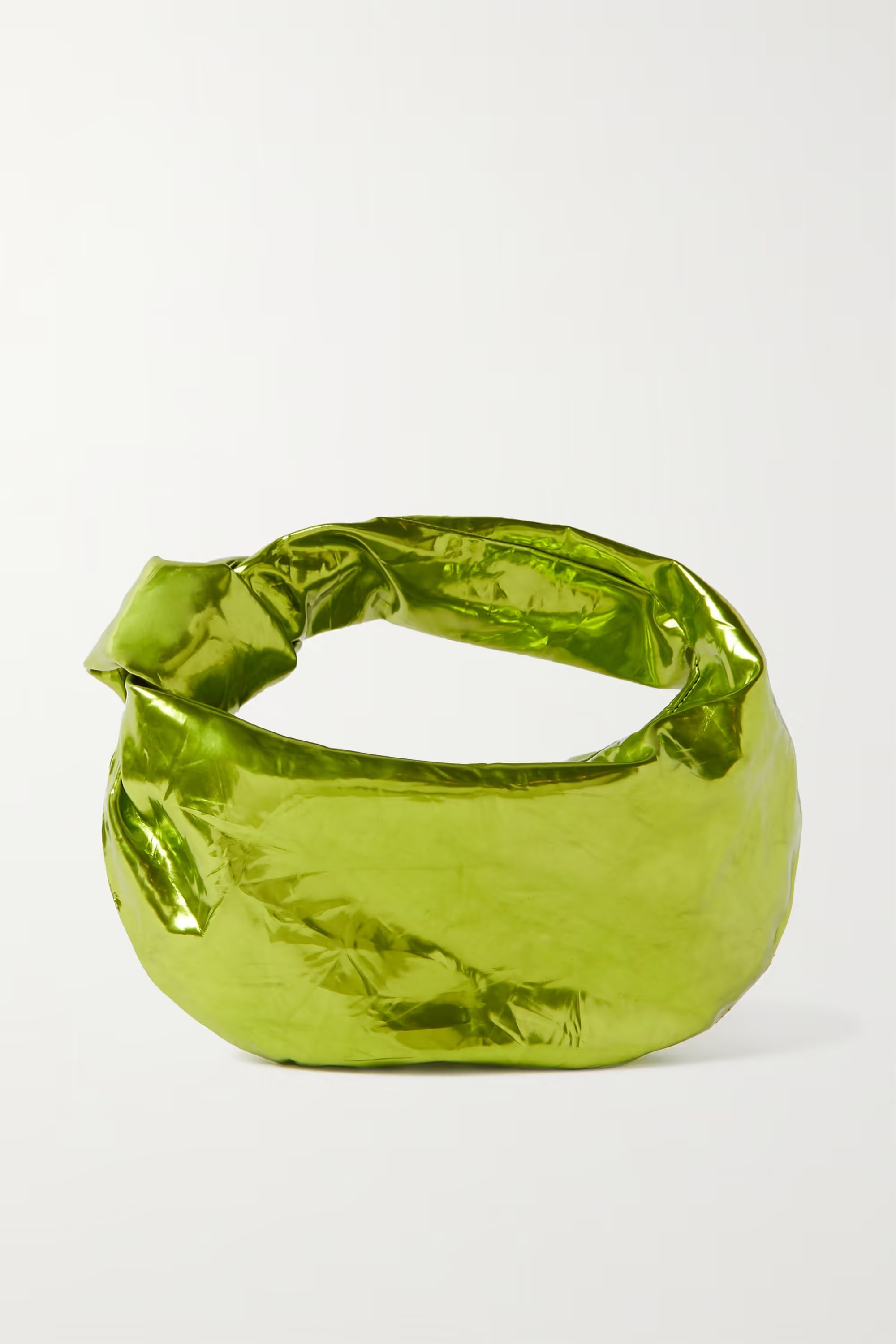 Green Jodie mini knotted metallic leather tote | BOTTEGA VENETA | NET-A-PORTER | NET-A-PORTER (US)