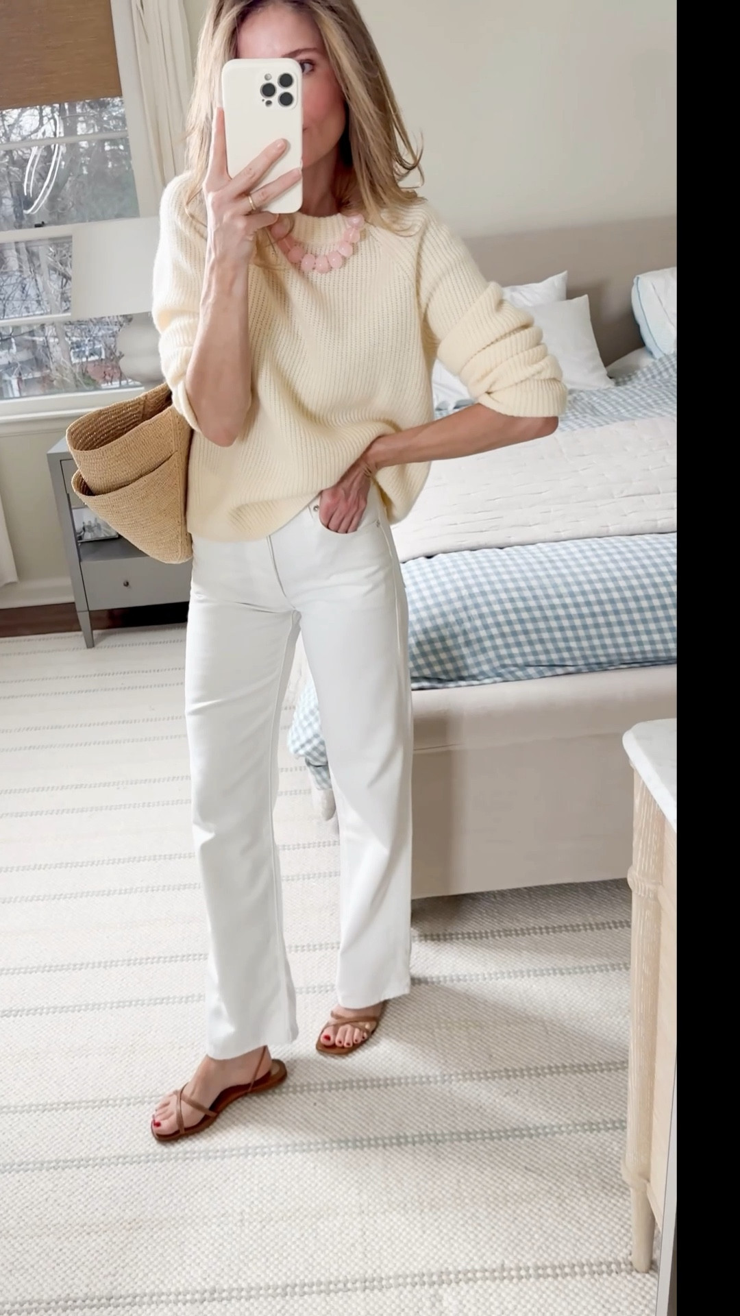 A favorite style, in a new color! Love this butter yellow so much for spring! Sized up 1 to a Medium for a roomier, more relaxed fit. 

 #QuincePartner @Quince 

#LTKootd #LTKgrwm #LTKmomlife