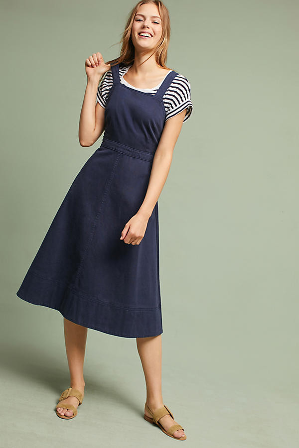 Chino Apron Midi Dress | Anthropologie (US)
