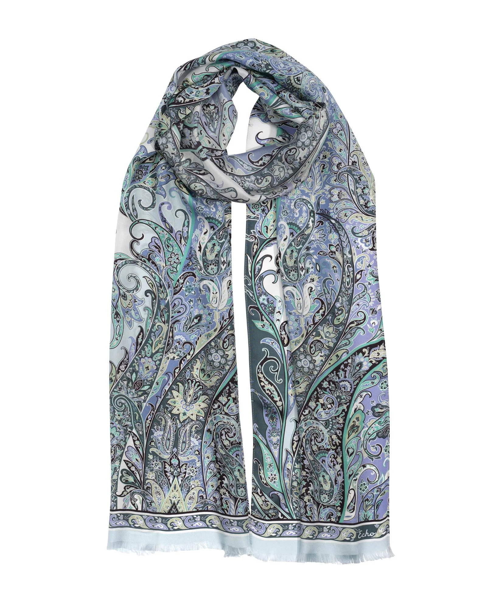 Designer Scarves | Manor Paisley Oblong Scarf | Echo | Echo New York