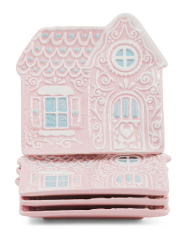 Set Of 4 Gingerbread Appetizer Plates | Marshalls