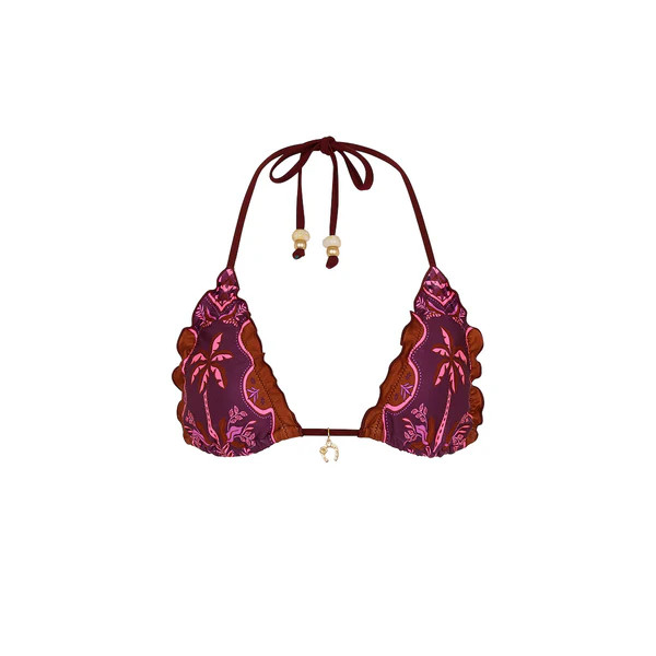 Lettuce Edge Bralette Bikini Top - Whiskey Waves | Kulani Kinis US