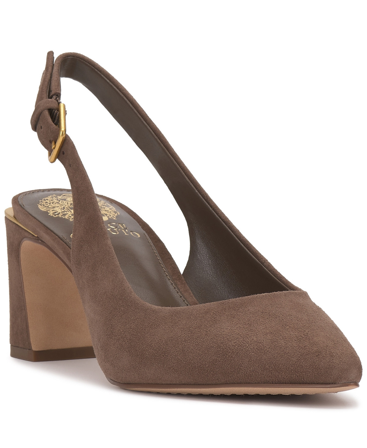 Vince Camuto Women's Hamden-b Slingback Pumps - Toasted Taupe Suede | Macy's