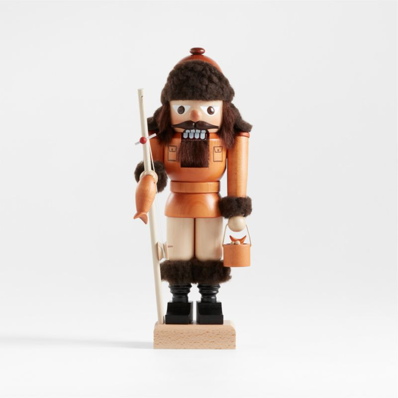 Christmas Ice Fisherman Handmade German Nutcracker | Crate & Barrel | Crate & Barrel