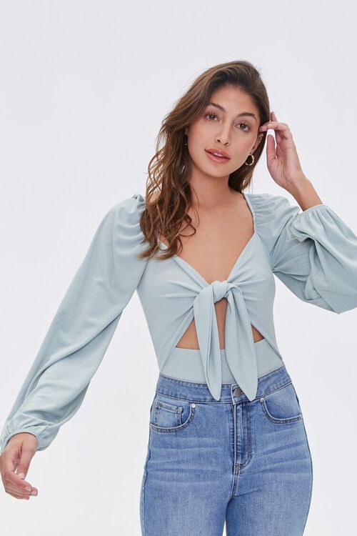 Knotted Cutout Bodysuit | Forever 21 (US)