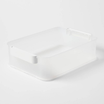 Click in Place 10qt Clear Plastic Storage Bin with White Latch for Home and Office Organization -... | Target