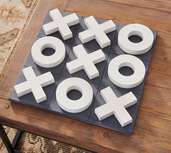 Oversized Faux Stone Tic Tac Toe Game | Pottery Barn (US)
