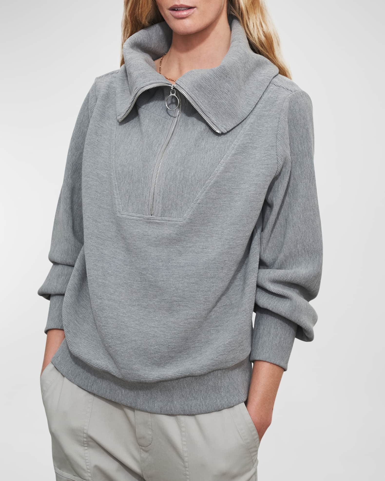 Varley Vine Oversized 1/2-Zip Pullover Sweatshirt | Neiman Marcus