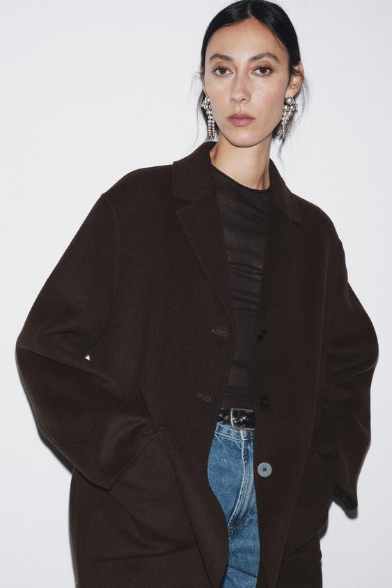 ZW COLLECTION PINSTRIPE WOOL BLAZER | Zara US