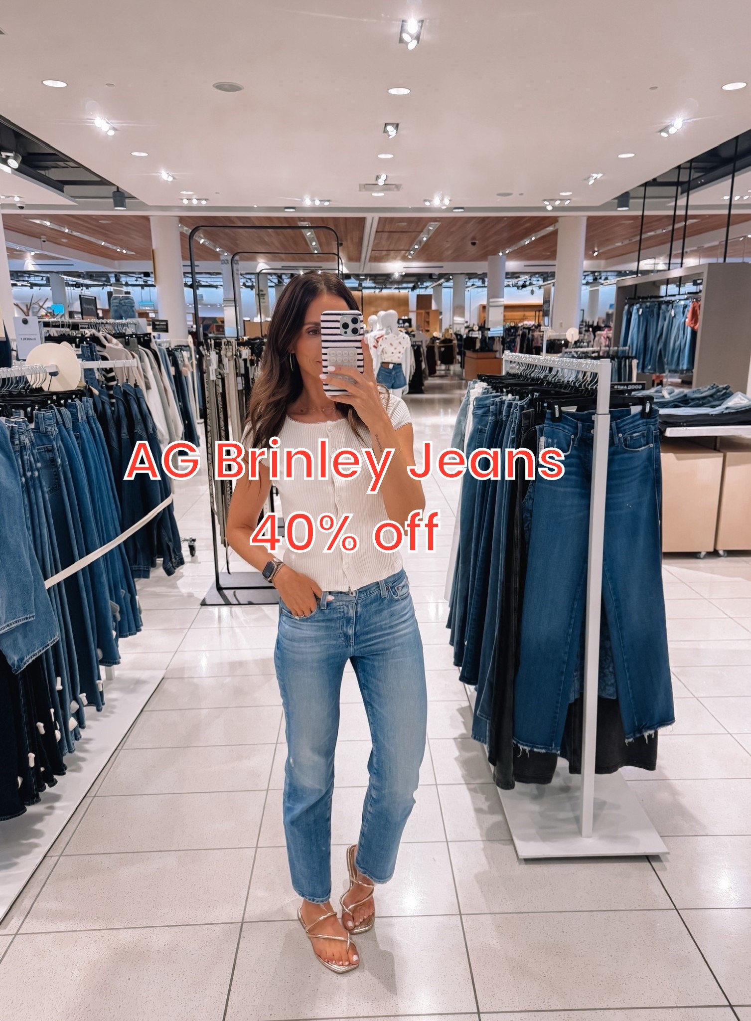 Classic straight leg jeans, 40% off, my favorite jeans, AG jeans on sale, annabrstyle.

#LTKOver40 #LTKSaleAlert