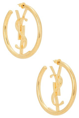 YSL Minimalist Hoop Earrings | FWRD 