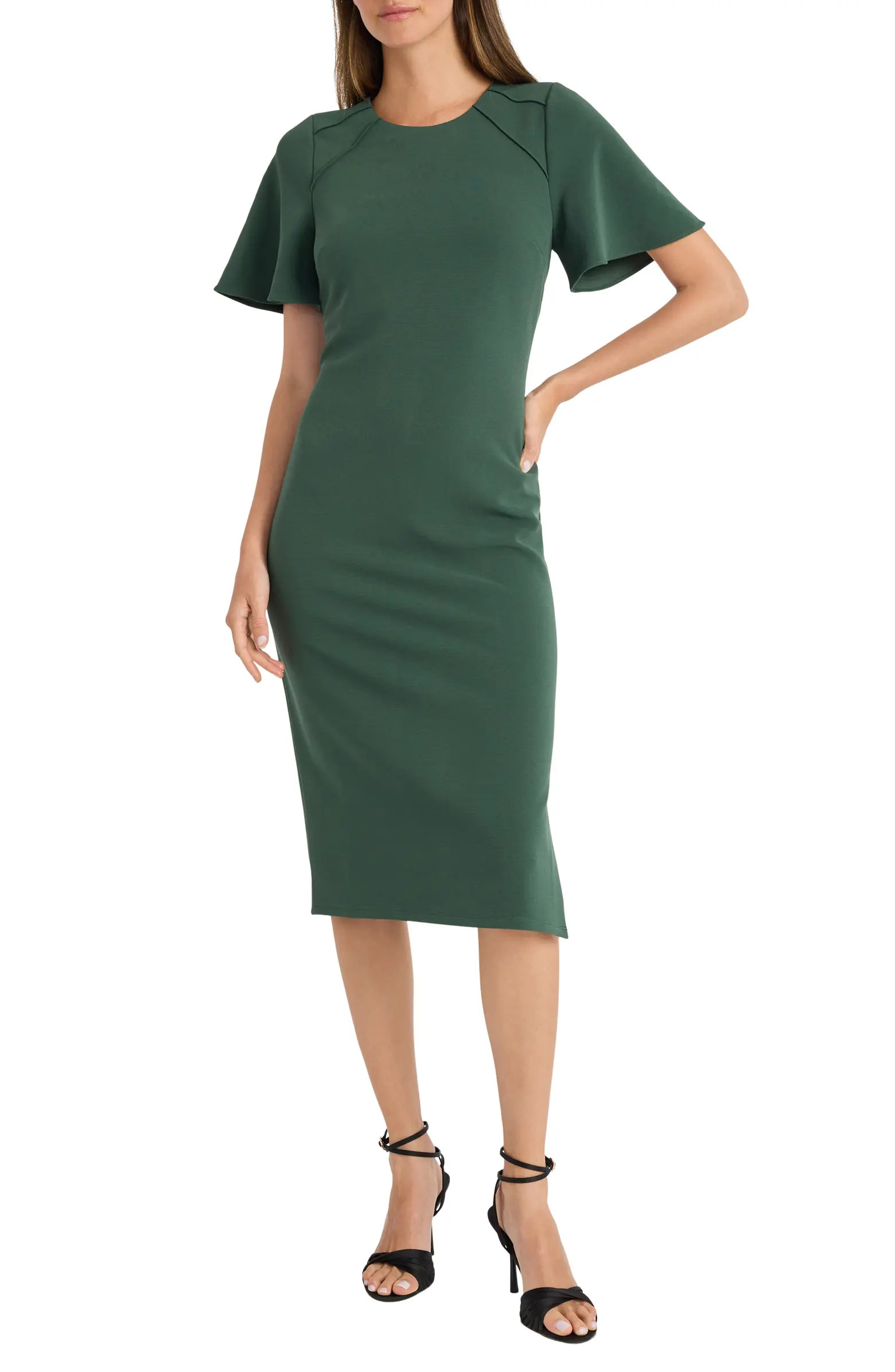 Flutter Sleeve Sheath Dress | Nordstrom