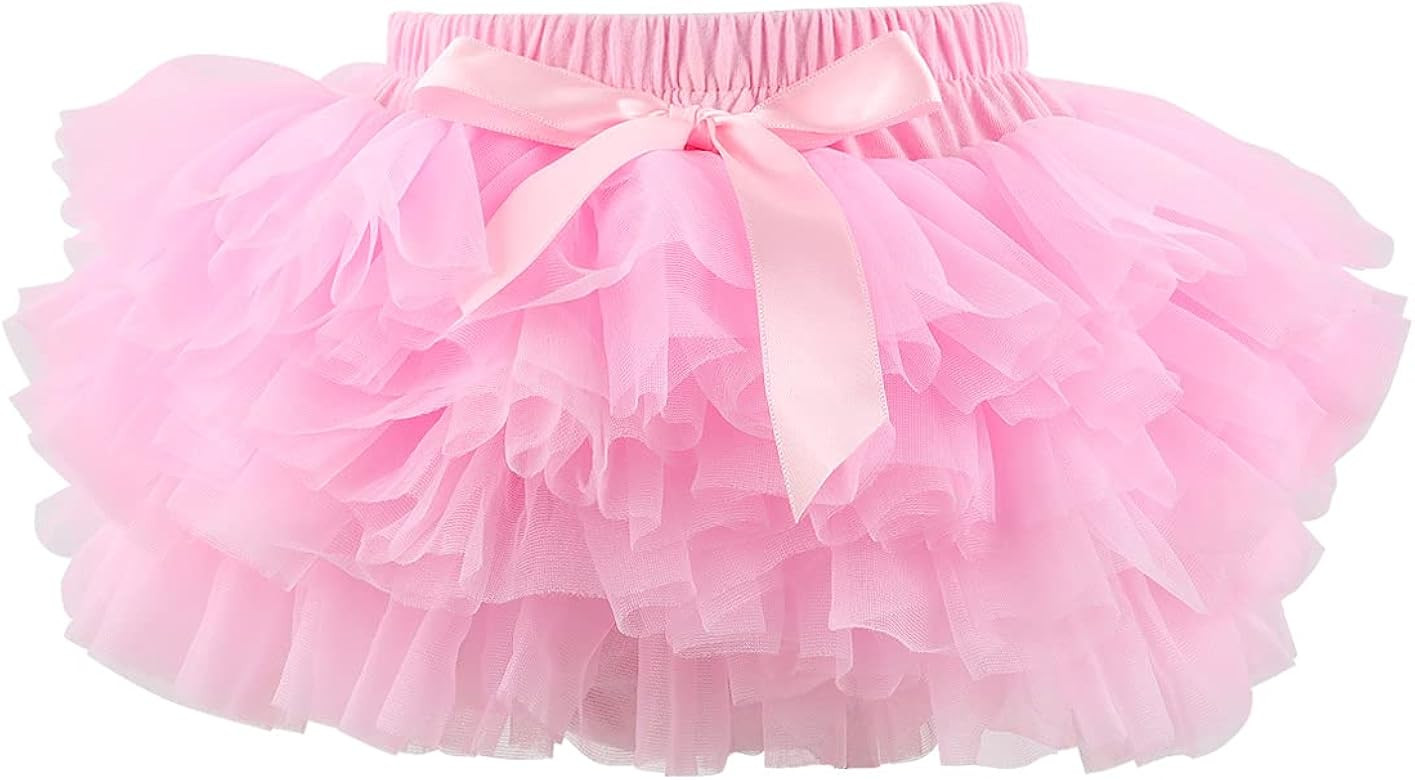 Slowera Baby Girls Fluffy Soft and Smooth Tutu Skirt with Diaper Cover | Amazon (US)