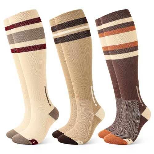 Jeasona Women's Cotton Compression Socks 15-20 mmHg Cute | Amazon (US)