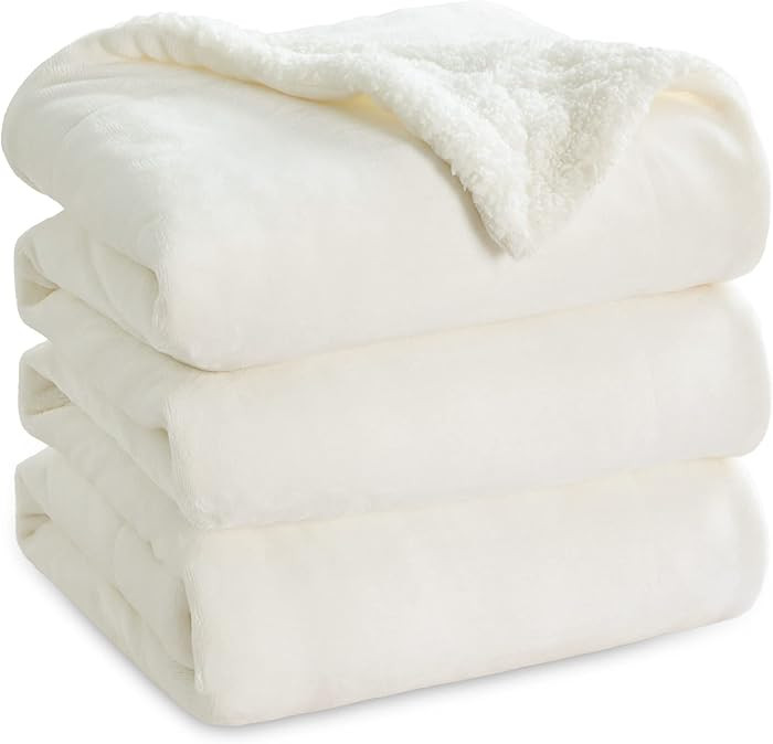 Bedsure GentleSoft Sherpa Fleece Blankets King Size for Bed, Non-Heated, Thick and Warm Throw for... | Amazon (US)