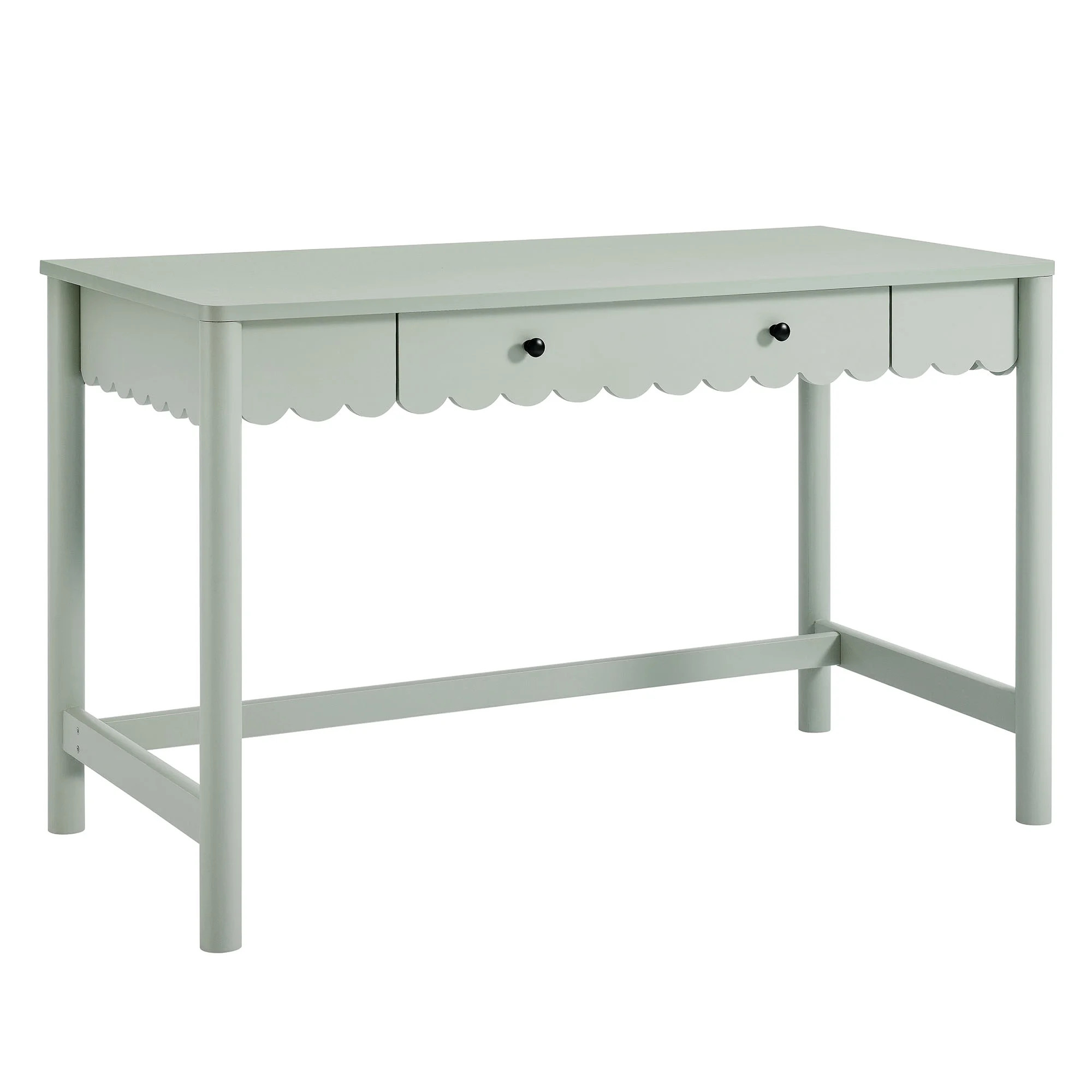 Modway Emmeline 1-Drawer Scallop Writing Desk in Sage | Walmart (US)