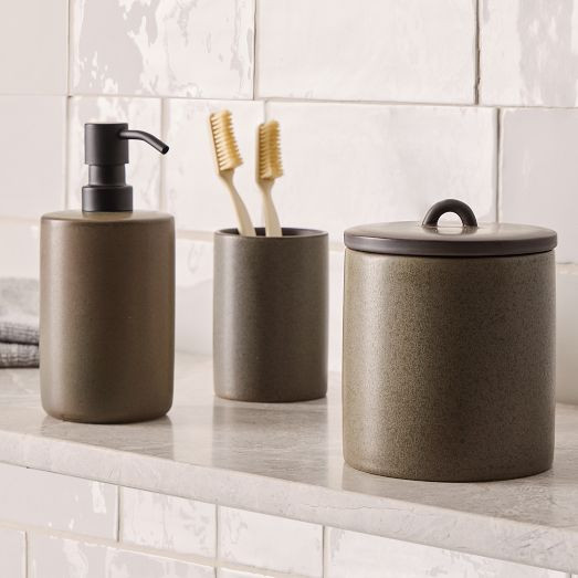 Speckled Ceramic Bath Accessories | West Elm (US)
