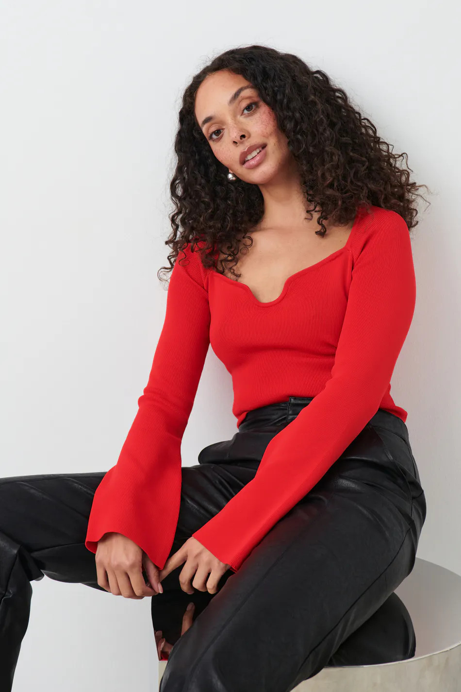 Knitted top - Rood - Dame - Gina Tricot | Gina Tricot SE