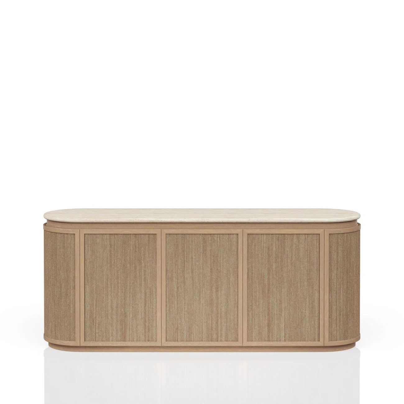 Stone Top And Rope Front Server Modern Sideboard | Wayfair North America