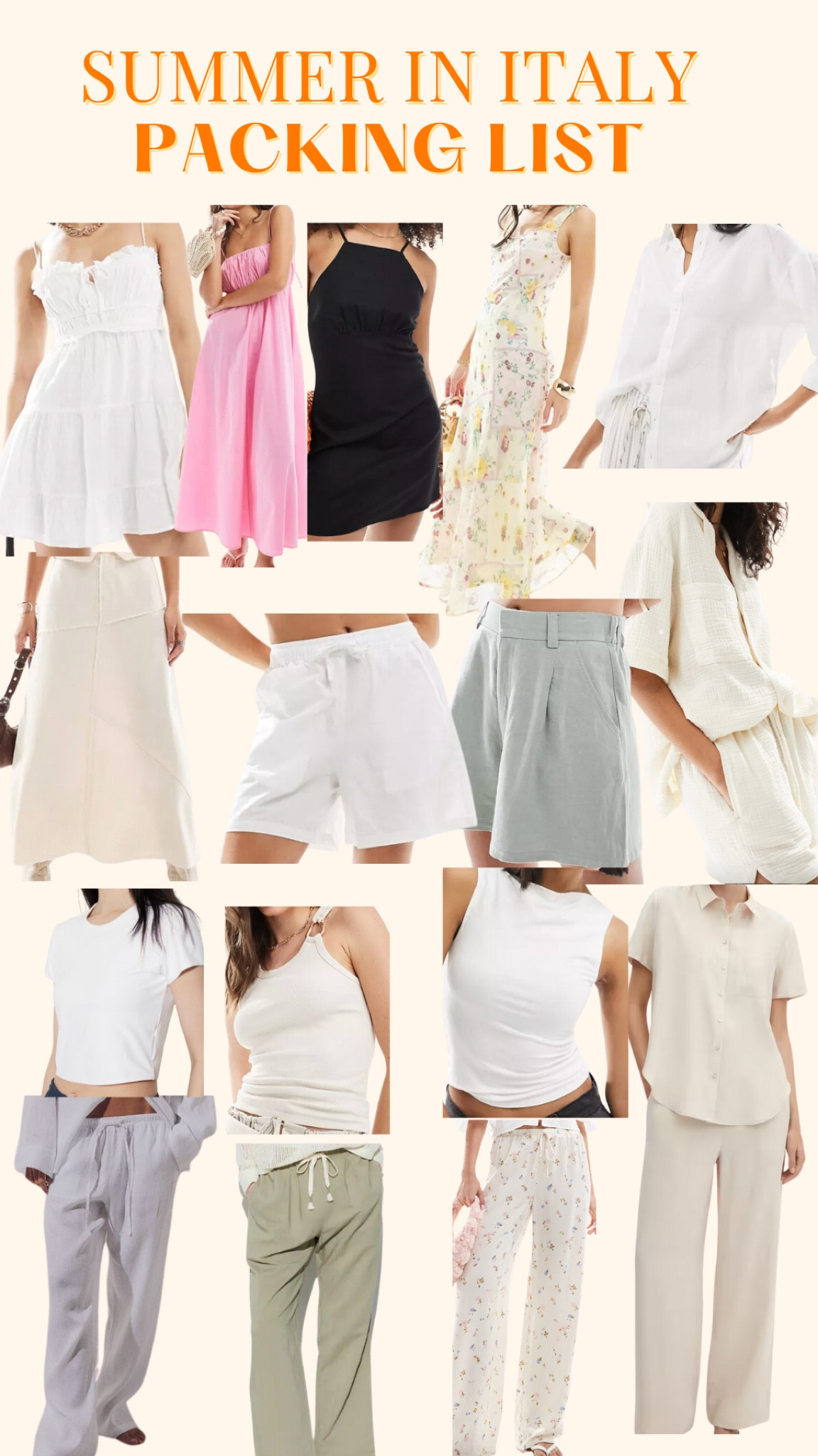 Summer in Italy means easy and breezy! It’s hot in Italy 🥵 so you’ll want light cotton and linen to keep you cool. I love things that can be mixed and matched while not overpacking so I can do shopping while traveling! 

#LTKTravel #LTKSeasonal #LTKFindsUnder100