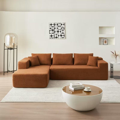 104.33 Modern Trend Combination Sofa - High-Density Fabric Leisure Sofa, Cloud-Shaped Corner Sofa | Target