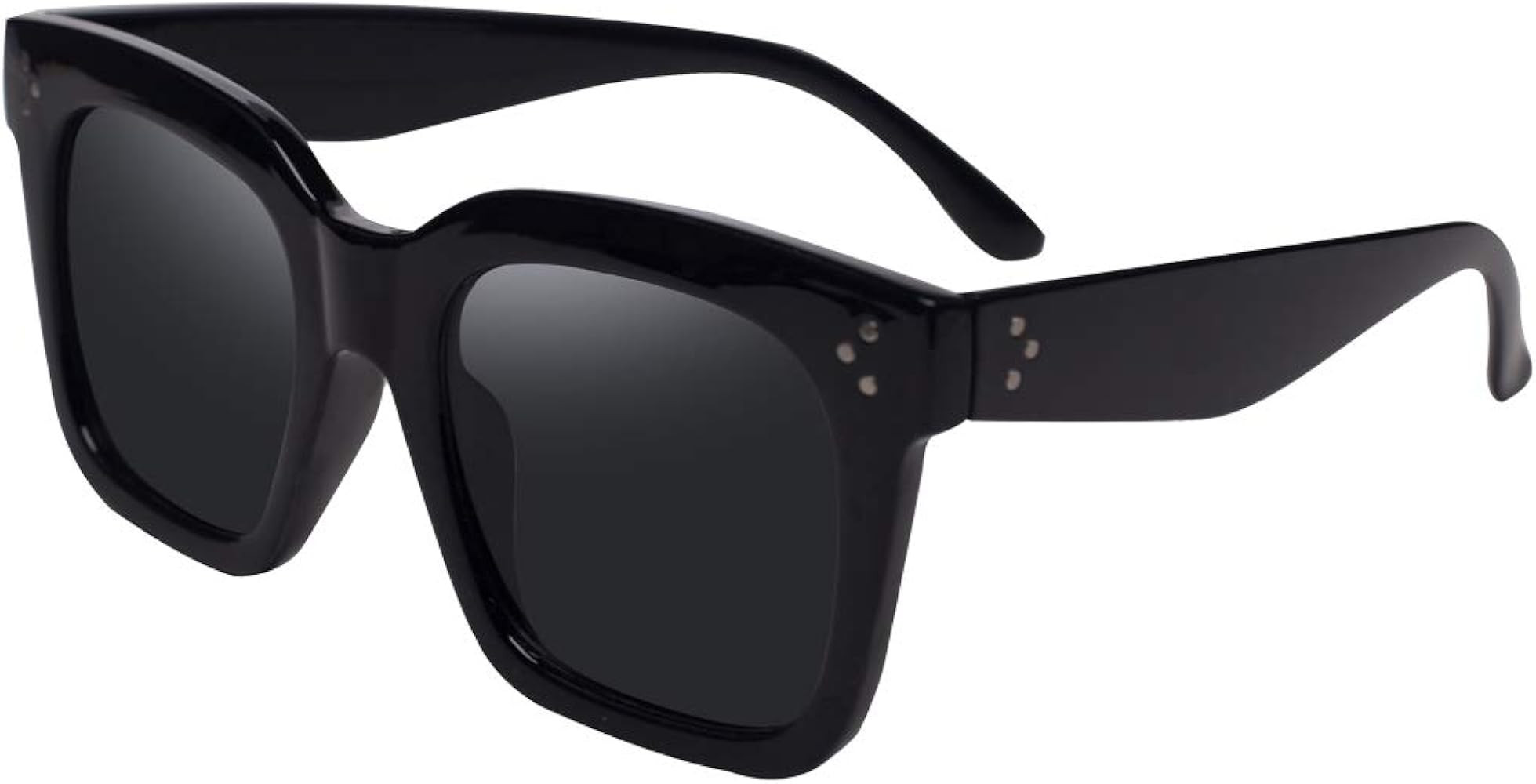 Vintage Women Oversized Sunglasses Designer Luxury Square Sun Glasses UV400 Protection Flat Lens | Amazon (US)