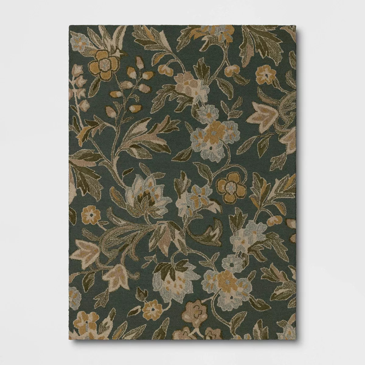 5'x7' Floral Handtufted Area Rug Dark Green - Threshold™ | Target