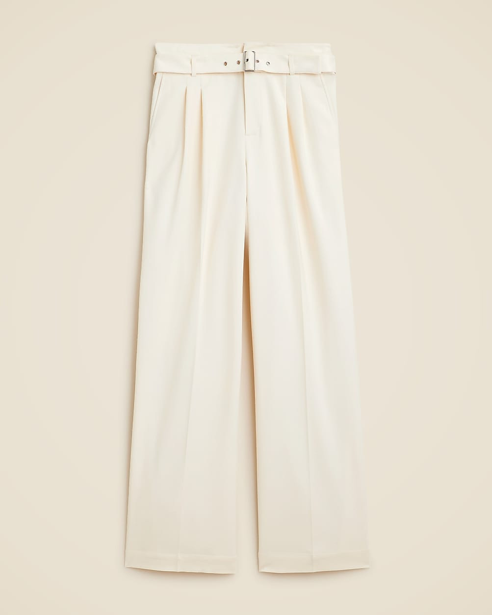 Belted wide-leg trouser in city twill | J. Crew US