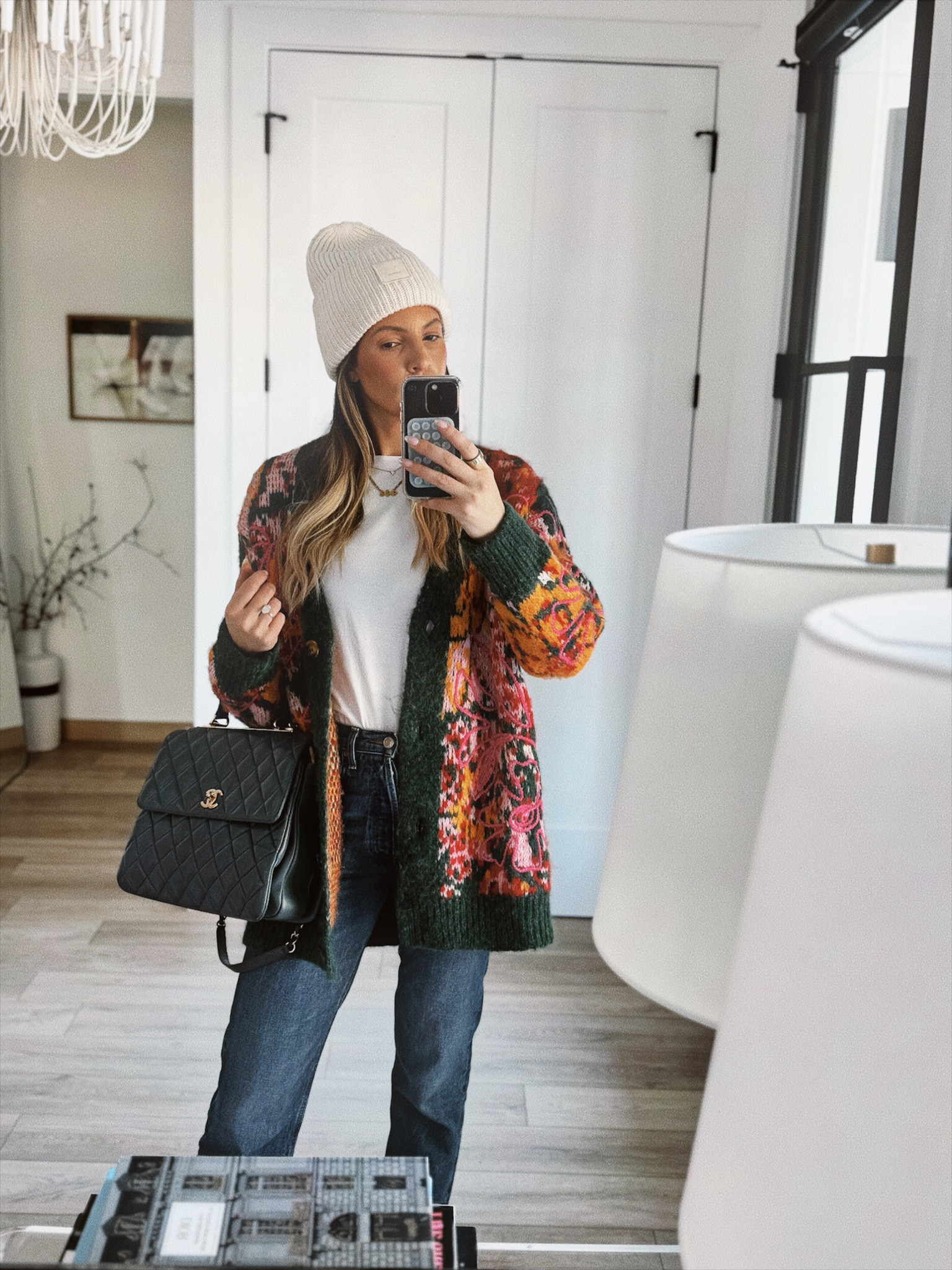 Wearing a small in the sweater and the T-shirt. I sized down in the denim.

#LTKSeasonal #LTKstyletip #LTKover40