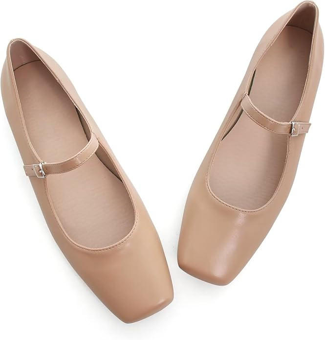 LUXINYU Women's Slip on Flats,Classy Round Toe Solid Classic Mary Jane Ballet Dance Shoes Soft Co... | Amazon (US)