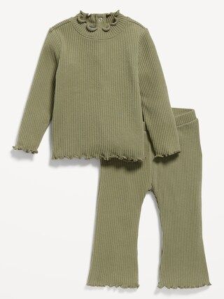 Plush Cozy-Knit Top &  Flare Pants Set for Baby | Old Navy (US)