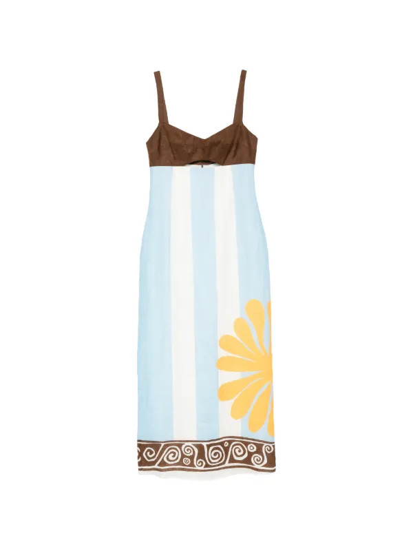 Nara striped midi dress | Farfetch Global