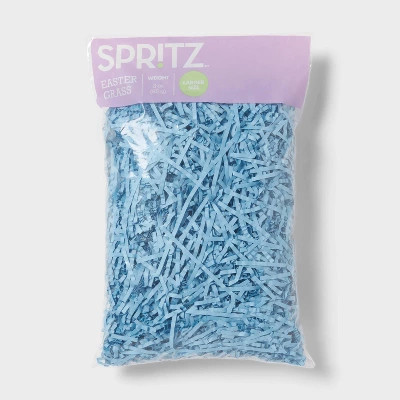 3oz Crinkle Easter Basket Grass Blue - Spritz™ | Target