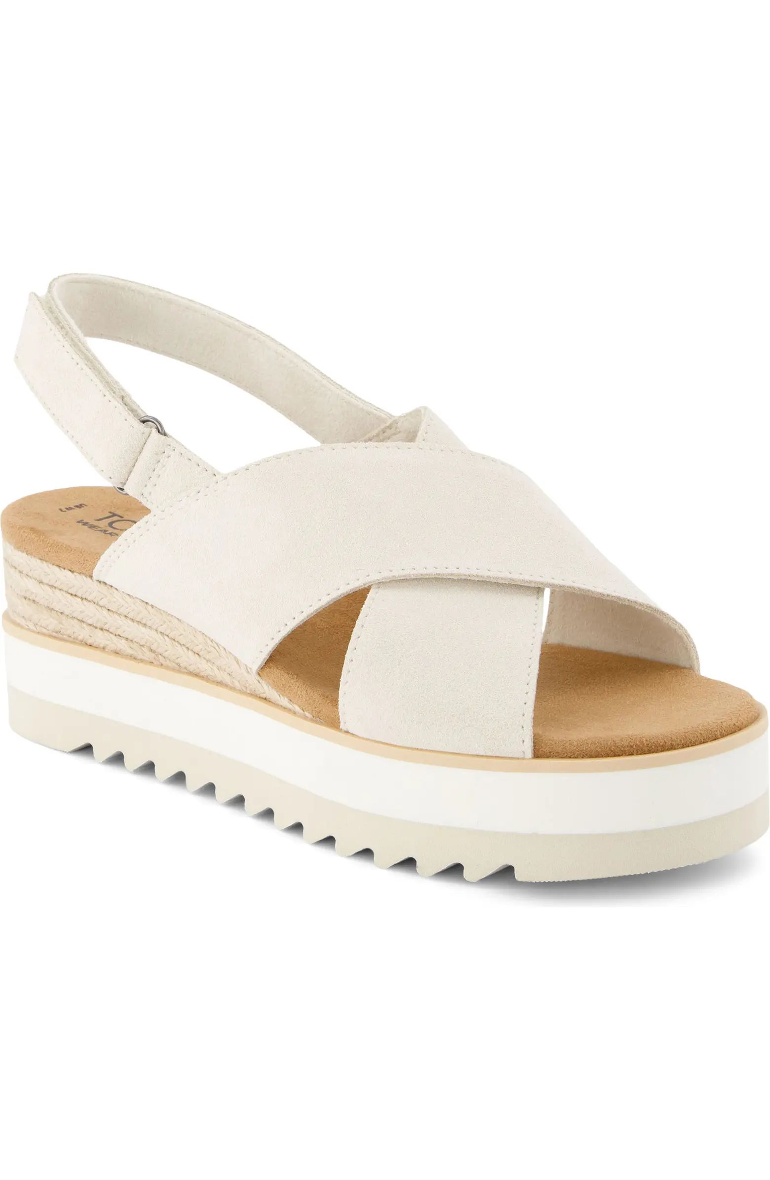 TOMS Diana Crossover Platform Wedge Sandal (Women) | Nordstrom | Nordstrom